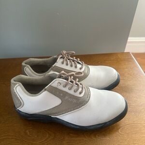 FootJoy Classic White and Brown Golf Shoes